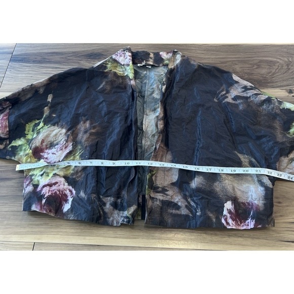 Bryn Walker Sheer Floral Jacket Small Open Front Lagenlook Artsy USA - Picture 7 of 10